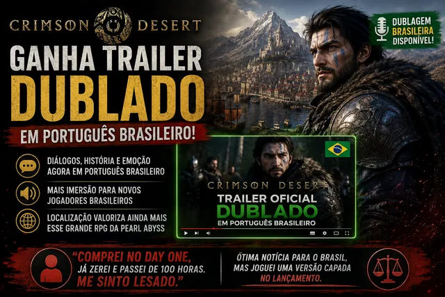 Crimson Desert ganha trailer dublado em português brasileiro
