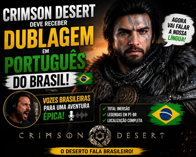 Crimson Desert receberá suporte ao português do Brasil em futura atualização