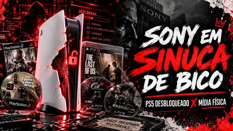 PS5 desbloqueado avança, mídia física resiste e Sony entra numa sinuca de bico