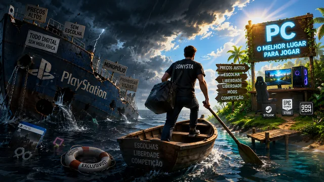 Jogador abandona PS5 e migra para PC mesmo com PS Plus ativo até 2054