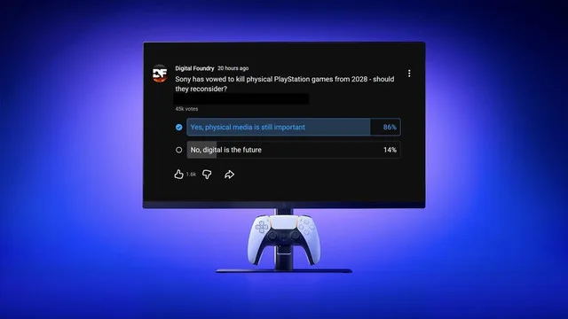 Após mais de 45 mil votos, 86% dos leitores da Digital Foundry pedem que Sony reconsidere o fim dos jogos físicos