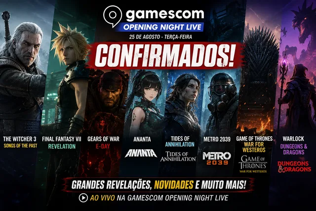 Gamescom Opening Night Live terá Gears of War: E-Day, Final Fantasy VII Revelation, The Witcher 3 e mais