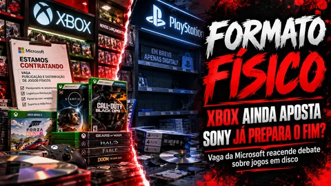 Enquanto Sony anuncia fim das mídias físicas, Xbox abre vaga para planejar novos jogos em disco
