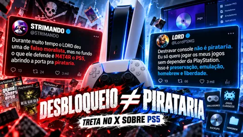 Strimando tenta chamar desbloqueio de PS5 de pirataria e acaba misturando conceitos