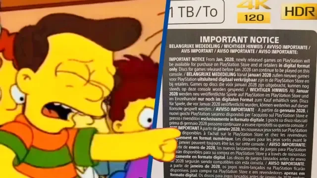 Sony passa a alertar compradores de PS5 sobre o fim das mídias físicas em 2028
