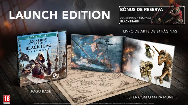 Veja a edição física caprichada de Assassin's Creed Black Flag Resynced; jogo já está chegando às mãos dos jogadores