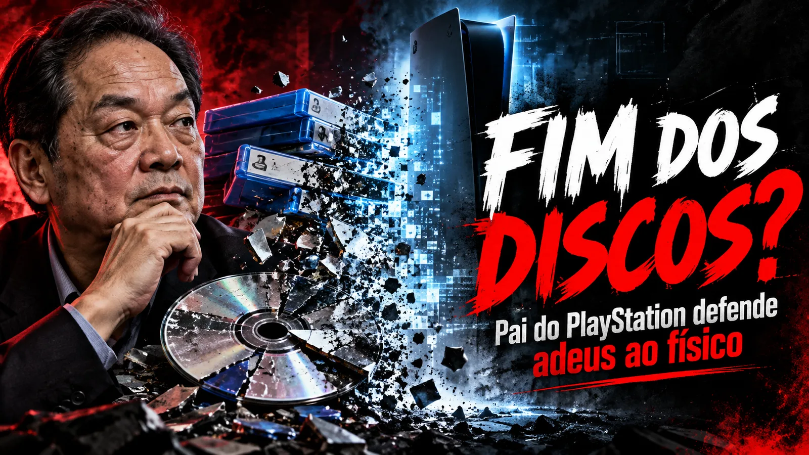Pai do PlayStation defende fim dos jogos físicos e diz que insistir nos discos não faz sentido econômico