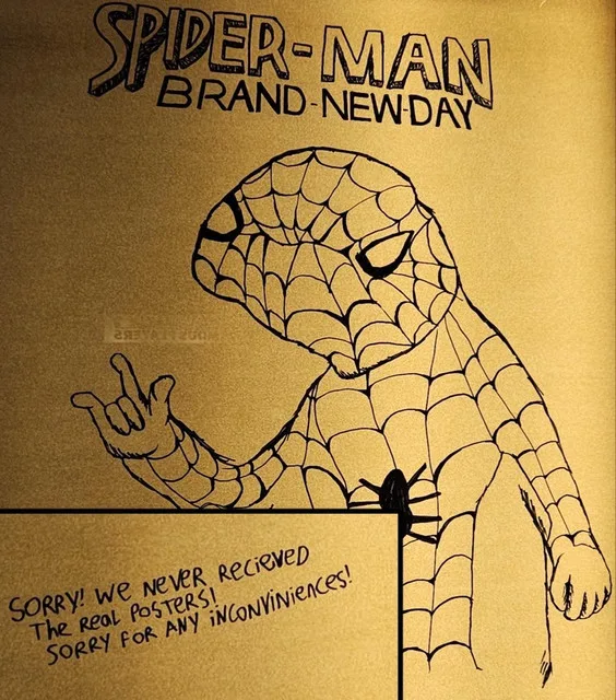 Cinema cria pôster de Homem-Aranha: Um Novo Dia à mão após não receber material oficial