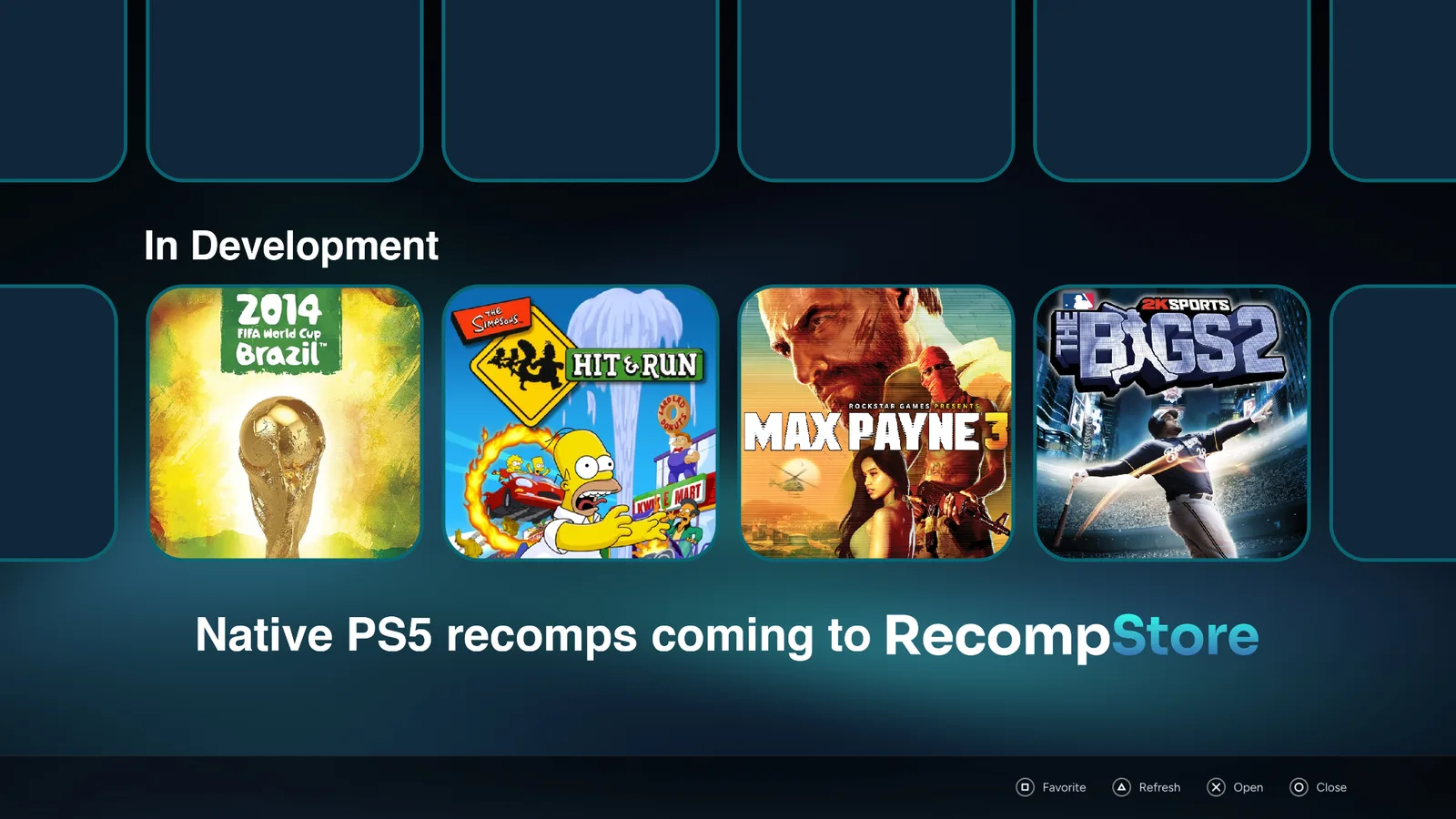 Recomp Store revela quatro novas recompilações nativas a caminho do PS5