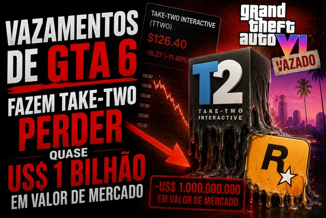 Ações da Take-Two recuam durante nova onda de vazamentos de GTA VI
