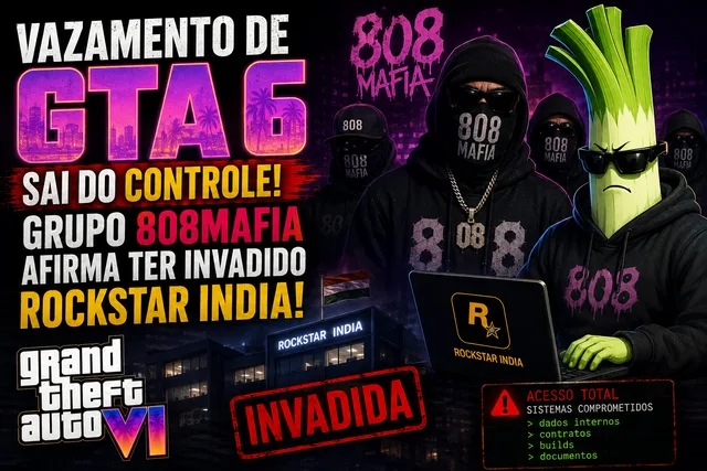 Vazamento de GTA 6 sai do controle e grupo 808MAFIA afirma ter invadido Rockstar India