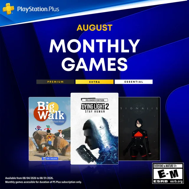 PlayStation Plus de agosto traz Dying Light 2, Big Walk e Signalis para assinantes