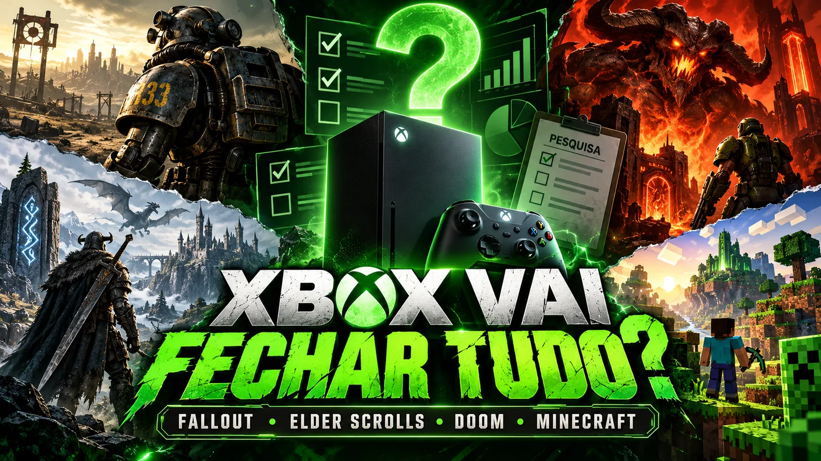Xbox pode voltar atrás? Microsoft pesquisa exclusividade de Fallout, The Elder Scrolls e até Minecraft!