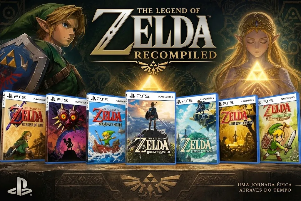 The Legend of Zelda: quatro jogos da franquia rodam nativamente no PS5 em 4K a 60 FPS