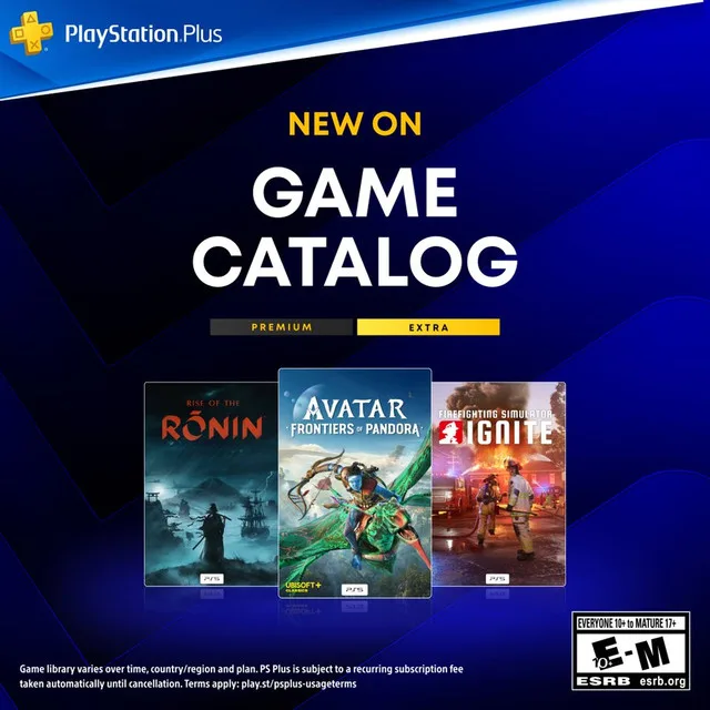 PlayStation Plus de julho traz Rise of the Ronin, Avatar: Frontiers of Pandora e mais sete jogos ao catálogo