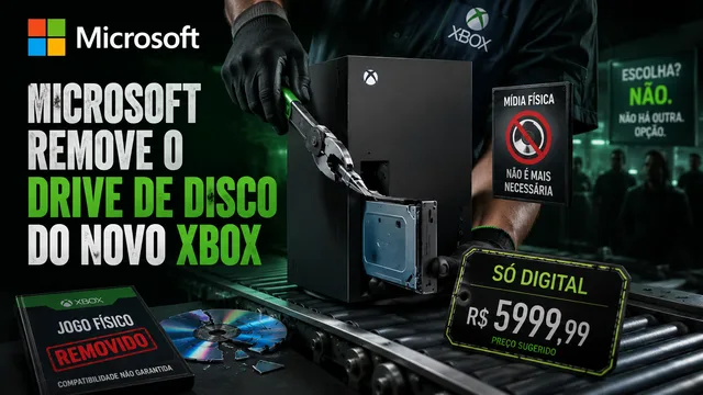 insiders afirmam que próxima geração do Xbox não terá leitor de discos