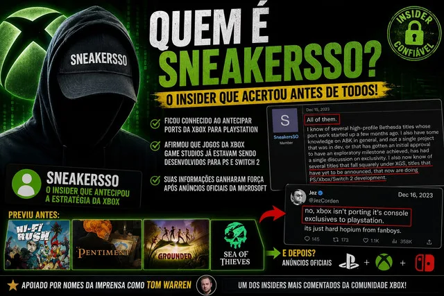 Quem é SneakersSO? Conheça o insider que antecipou a estratégia multiplataforma da Xbox