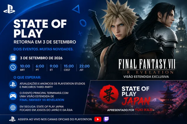 PlayStation confirma dois State of Play para 3 de setembro; evento começa às 10h no Brasil
