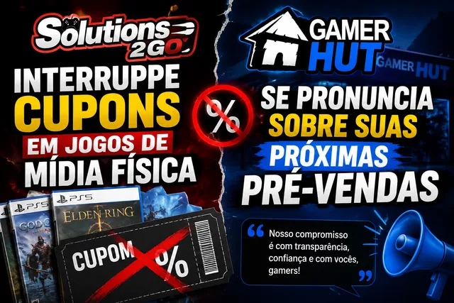 Gamer Hut encerra pré-vendas de mídia física na Shopee por causa de restrição a cupons